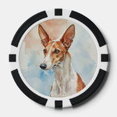 Ibizaanse Hond Acryl Fototegel Poker Chips (Voorkant)
