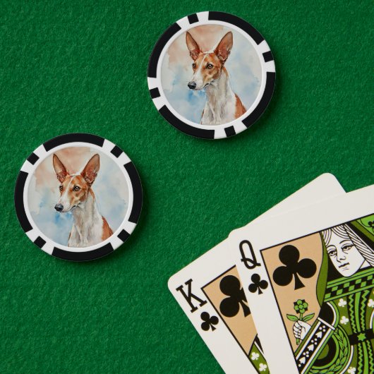 Ibizaanse Hond Acryl Fototegel Poker Chips (Pokertafel (Dubbel))