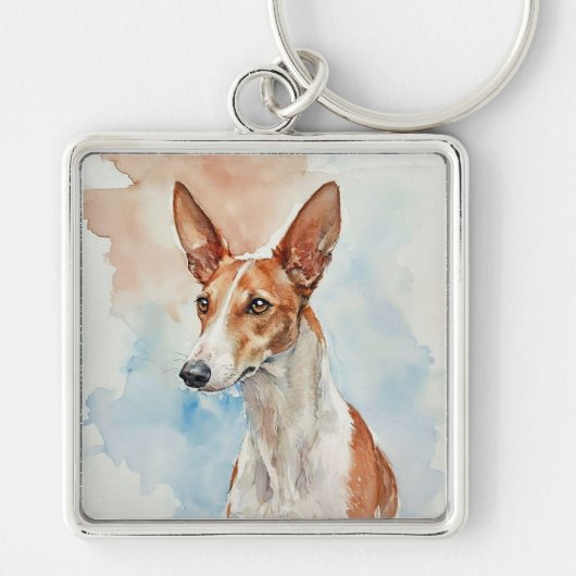 Ibizaanse Hond Acryl Fototegel Sleutelhanger (Voorkant)
