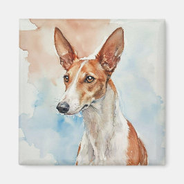 Ibizan Hound Acrylic Photo Tile Magneet