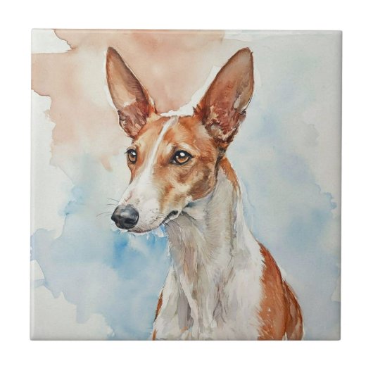 Ibizan Hound Acrylic Photo Tile Tegeltje (Voorkant)
