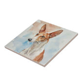 Ibizan Hound Acrylic Photo Tile Tegeltje (Zijkant)