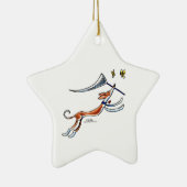 Ibizan Hound Butterflies Keramisch Ornament (Rechts)