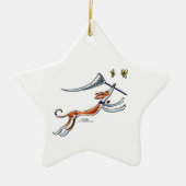 Ibizan Hound Butterflies Keramisch Ornament (Voorkant)