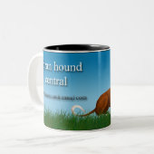 Ibizan Hound Central Tweekleurige Koffiemok (Voorkant links)