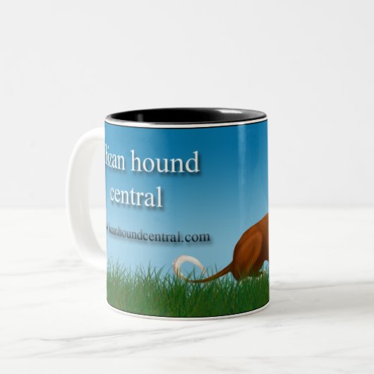 Ibizan Hound Central Tweekleurige Koffiemok (Voorkant links)