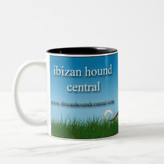 Ibizan Hound Central Tweekleurige Koffiemok