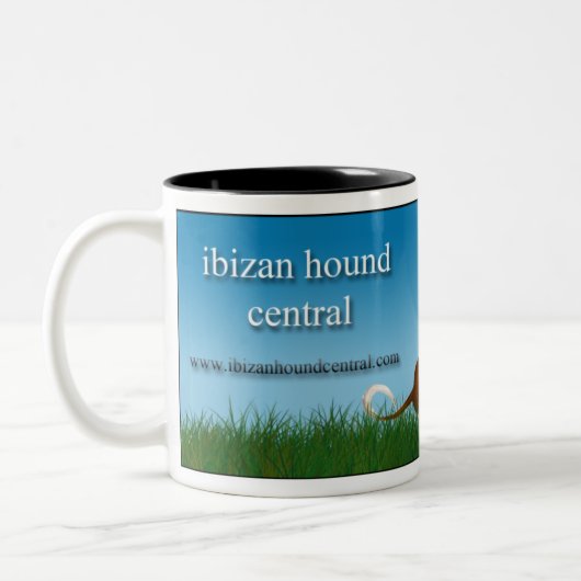 Ibizan Hound Central Tweekleurige Koffiemok (Links)