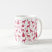 Ibizan Hound Christmas Design Koffiemok (Voorkant rechts)