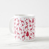 Ibizan Hound Christmas Design Koffiemok (Voorkant links)