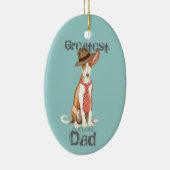 Ibizan Hound Dad Ceramic Ornament (Rechts)
