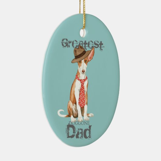 Ibizan Hound Dad Ceramic Ornament (Rechts)