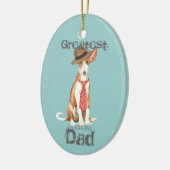 Ibizan Hound Dad Ceramic Ornament (Links)