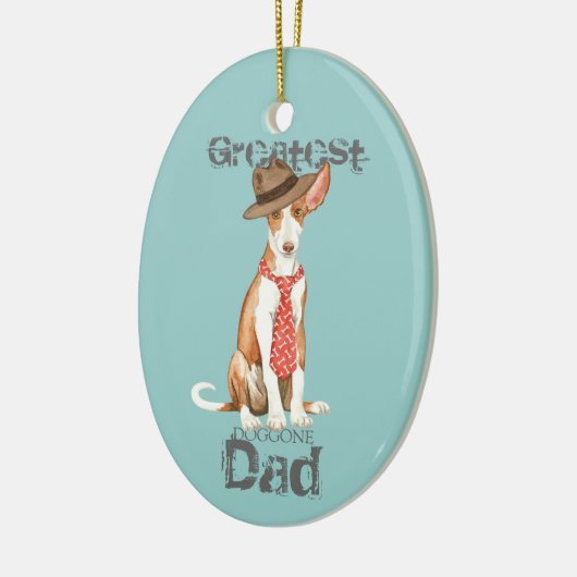 Ibizan Hound Dad Ceramic Ornament (Links)