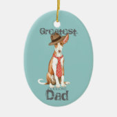 Ibizan Hound Dad Ceramic Ornament (Voorkant)