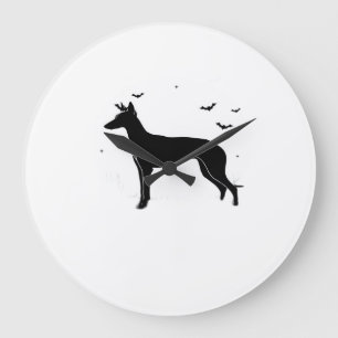 Ibizan Hound Dog � Halloween Maan Silhouet Klasse Grote Klok