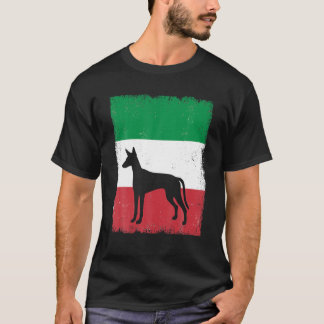 Ibizan Hound Dog Italië Vlag Italiaanse mam Da T-shirt