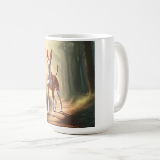 Ibizan Hound Elegant Coffee Mok (Voorkant rechts)