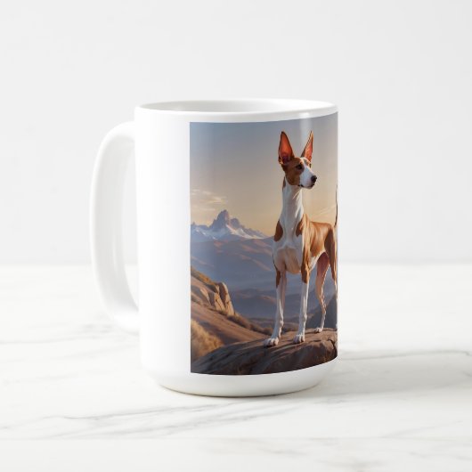 Ibizan Hound Elegant Coffee Mok (Voorkant links)