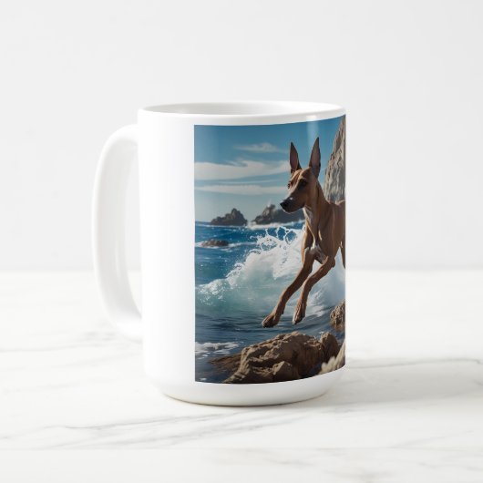 Ibizan Hound Elegant Coffee Mok (Voorkant links)