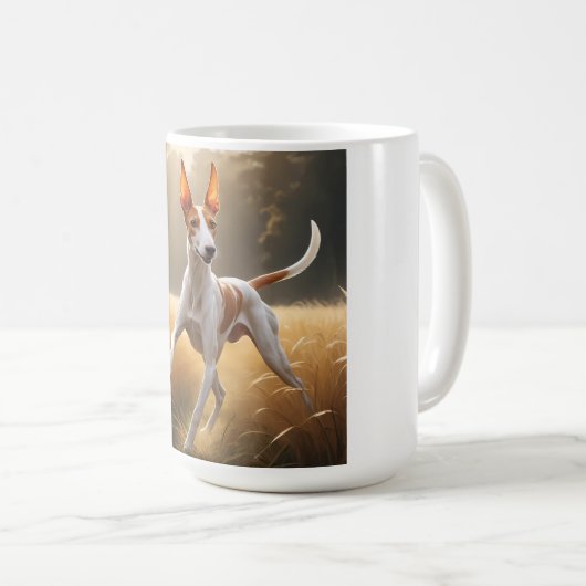 Ibizan Hound Elegant Coffee Mok (Voorkant rechts)