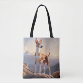 Ibizan Hound Elegante Canvas tas (Voorkant)