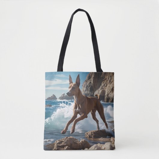 Ibizan Hound Elegante Canvas tas (Voorkant)