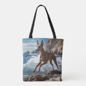 Ibizan Hound Elegante Canvas tas (Achterkant)