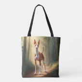 Ibizan Hound Elegante Canvas tas (Achterkant)
