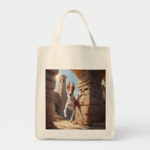 Ibizan Hound Elegante kruidenier Canvas tas