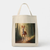 Ibizan Hound Elegante kruidenier Canvas tas (Achterkant)