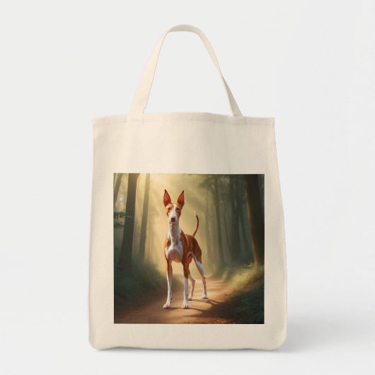 Ibizan Hound Elegante kruidenier Canvas tas (Voorkant)