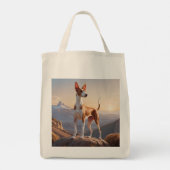 Ibizan Hound Elegante kruidenier Canvas tas (Achterkant)