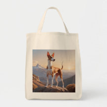 Ibizan Hound Elegante kruidenier Canvas tas