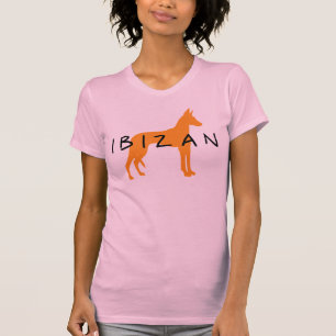 Ibizan Hound (goud met tekst) T-shirt