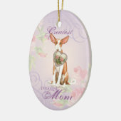 Ibizan Hound Heart Mam Ceramic Ornament (Links)