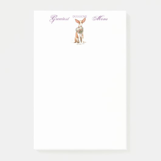 Ibizan Hound Heart Mam Post-it® Notes (Voorkant)
