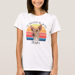 Ibizan Hound Ik ben liever met gepersonaliseerde T-shirt