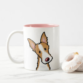 Ibizan Hound KiniArt Mok van tweetone koffie