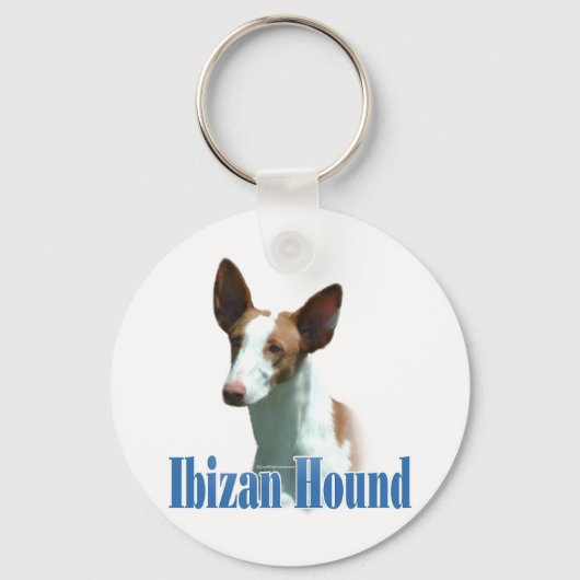 Ibizan Hound Naam Sleutelhanger (Voorkant)
