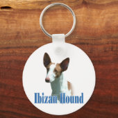 Ibizan Hound Naam Sleutelhanger (Voorkant)