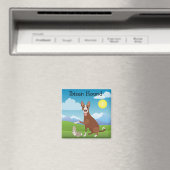 Ibizan Hound Podenco Bunny Love Magneet (Insitu (Vaatwasser))