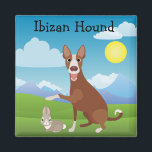 Ibizan Hound Podenco Bunny Love Magneet<br><div class="desc">Dit ontwerp kan worden gepersonaliseerd door de aanpassingsoptie te kiezen om tekst toe te voegen of andere veranderingen aan te brengen. Als dit product de optie heeft om het ontwerp naar een ander object over te brengen, moet u het ontwerp zo nodig aanpassen. Neem contact met me op colorflowcreations@gmail.com als...</div>