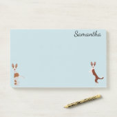 Ibizan Hound Podenco gepersonaliseerd Post-it® Notes (Op bureau)