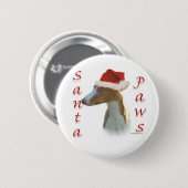 Ibizan Hound Santa Paws Ronde Button 5,7 Cm (Voorkant /achterkant)