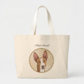 Ibizan Hound Schilderen Gladde Rood Originele Hond Grote Tote Bag (Voorkant)
