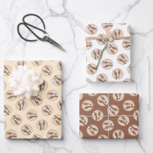 Ibizan Hound Schilderen Gladde Rood Originele Hond Inpakpapier Vel (Voorkant)