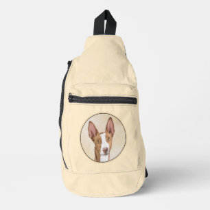 Ibizan Hound Schilderen Gladde Rood Originele Hond Sling Bag