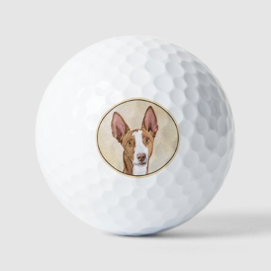 Ibizan Hound Schilderij - Mooie Originele Honden K Golfballen (Voorkant)
