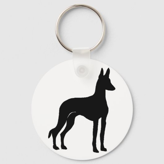 ibizan hound silhouette sleutelhanger (Voorkant)